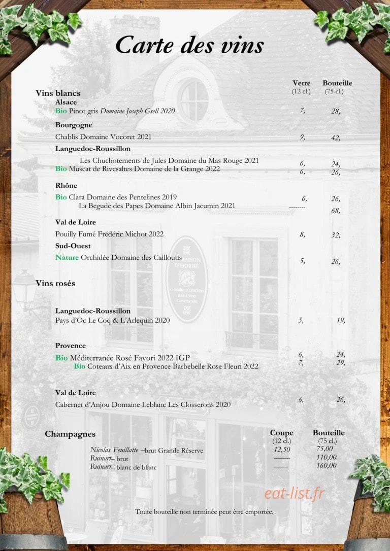 La Maison d'Horbé — carte page 4
