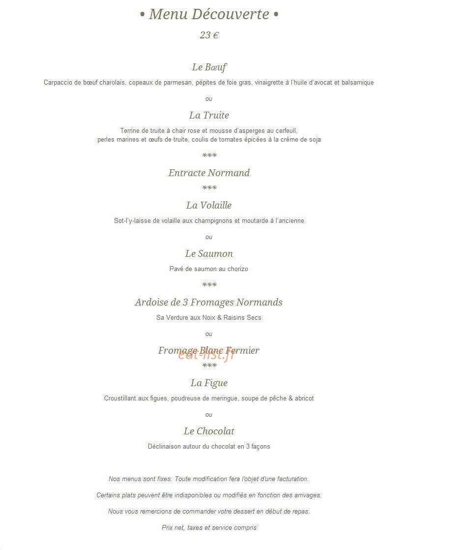 À la Dînette Gourmande — carte page 7