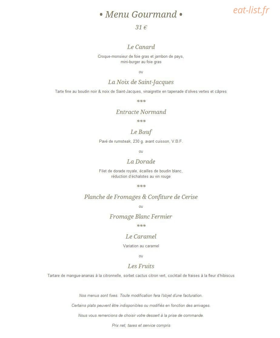À la Dînette Gourmande — carte page 5