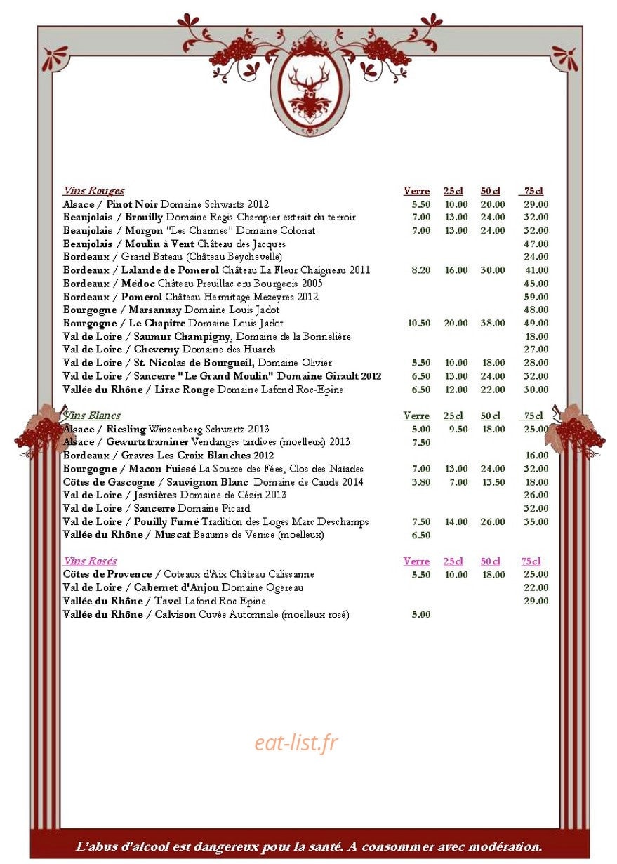 Relais Saint Louis — carte page 10