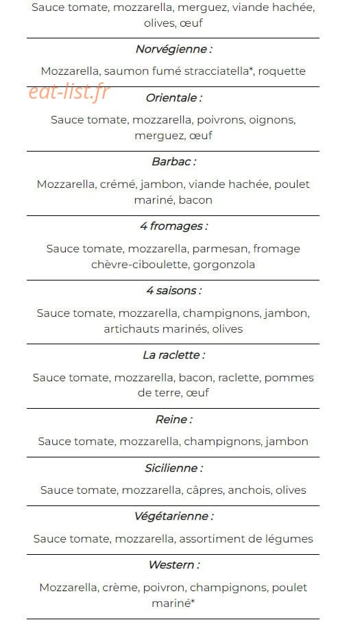 Allo pizza 61 — carte page 8