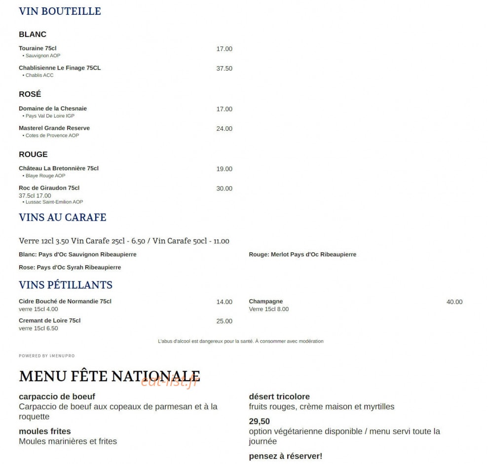 Bella's Tea Room — carte page 5