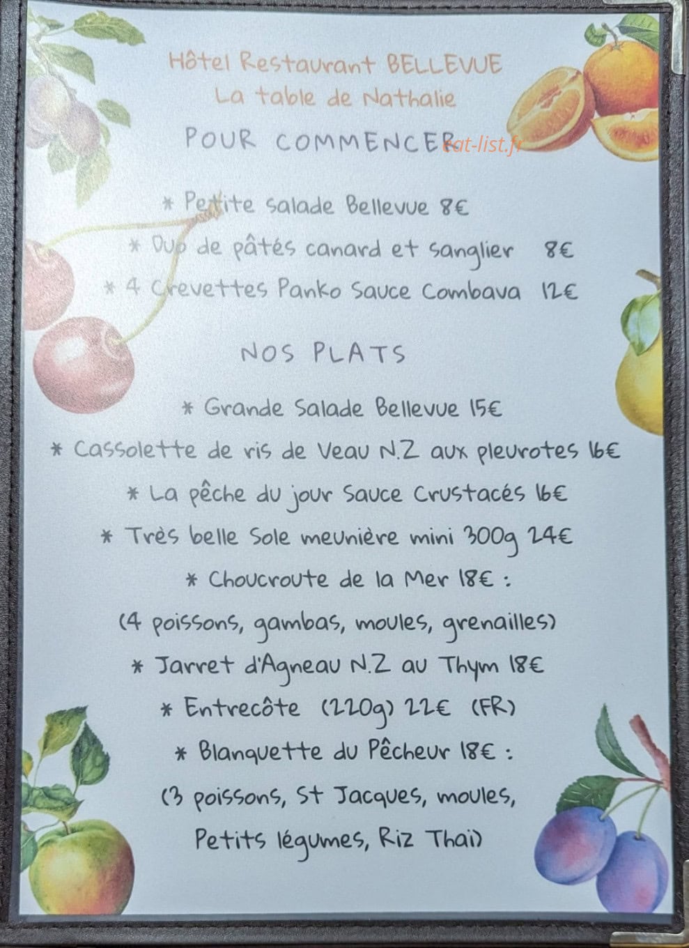 Bellevue — carte page 1