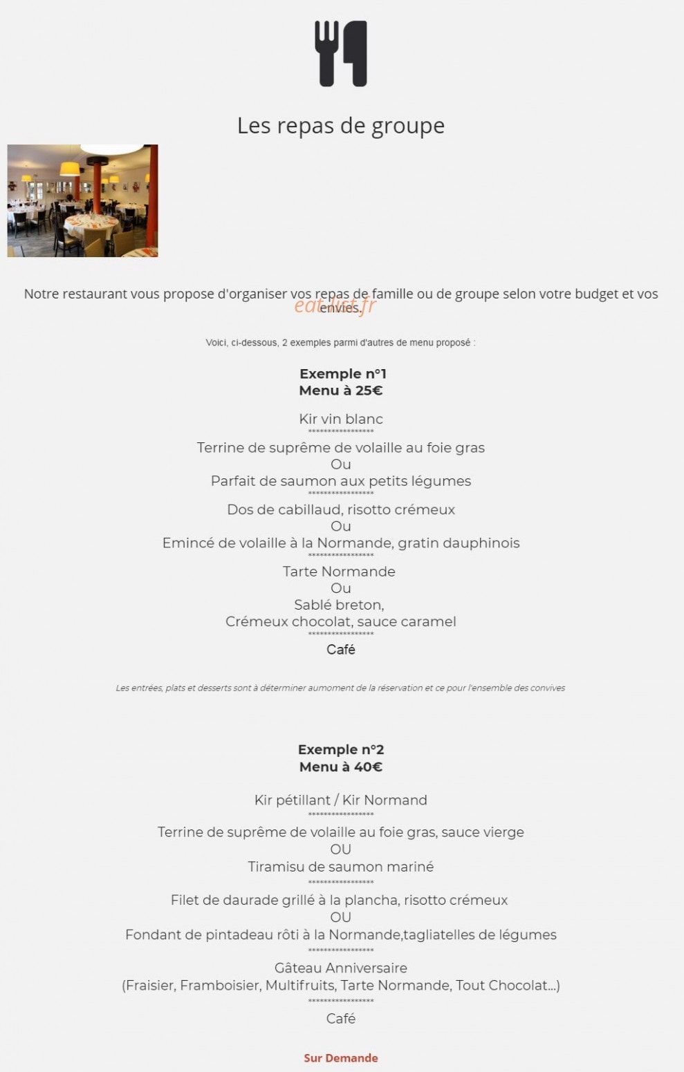 Bistrot Gourmand — carte page 4