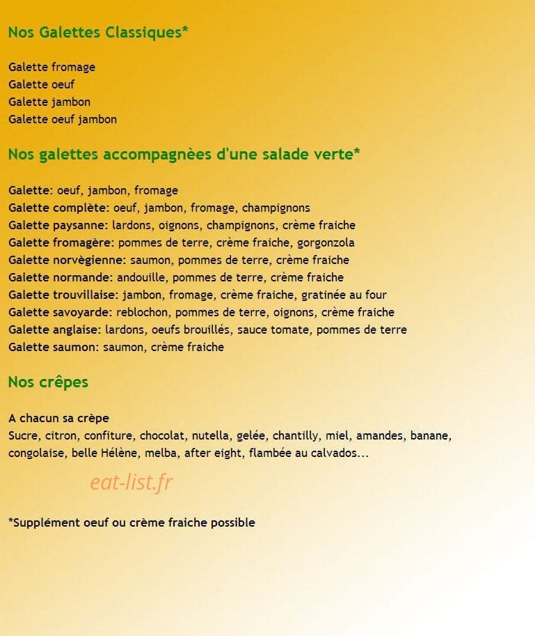 La Main à la Pâte — carte page 2