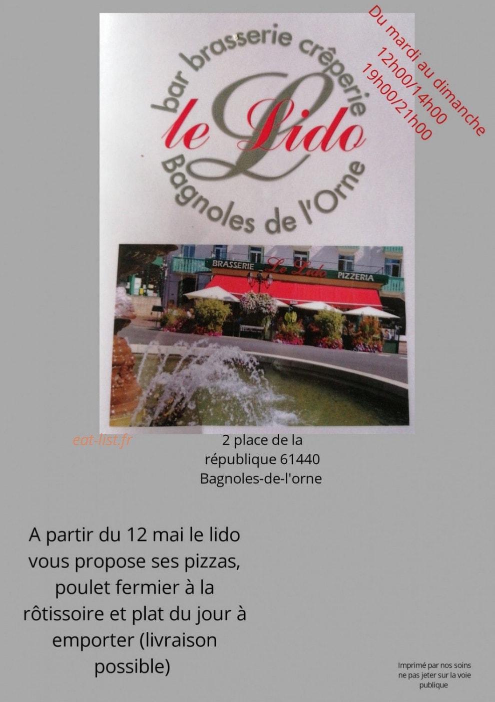Le Lido — carte page 1