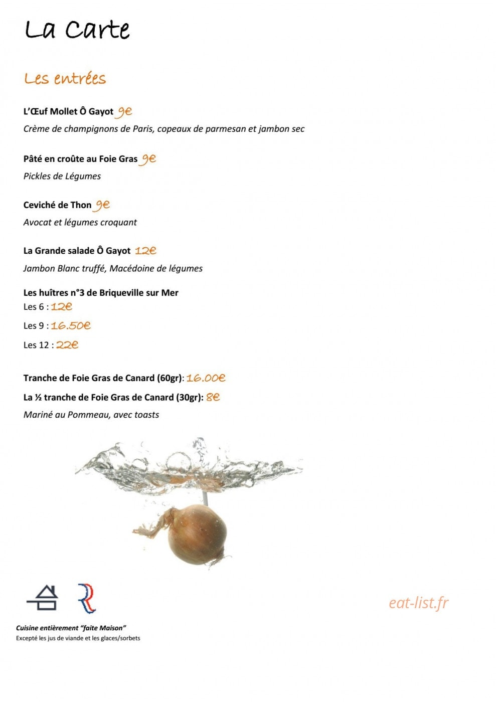 Ô Gayot — carte page 4