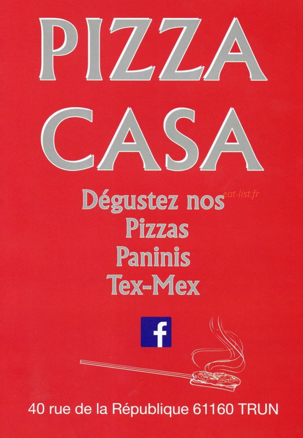 Pizza Casa — carte page 1