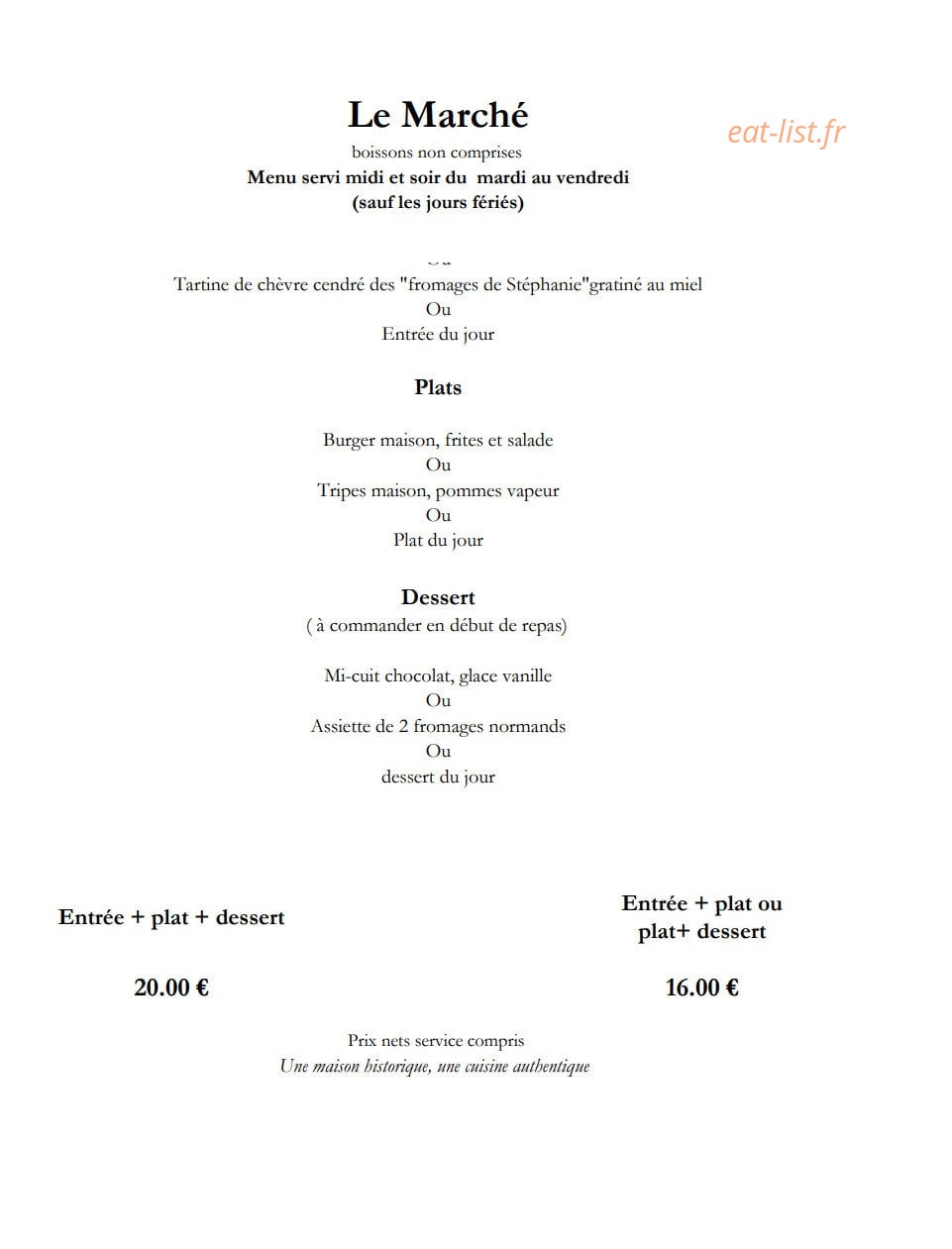 Hotel de la Poste — carte page 3