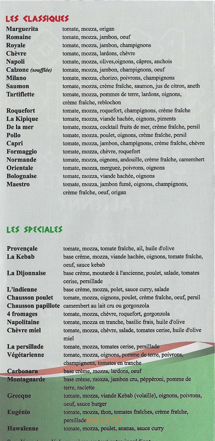 Resto Eugénio — carte page 2