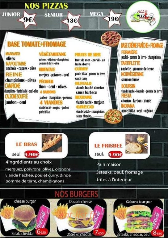 Allo pizza plus — carte page 2