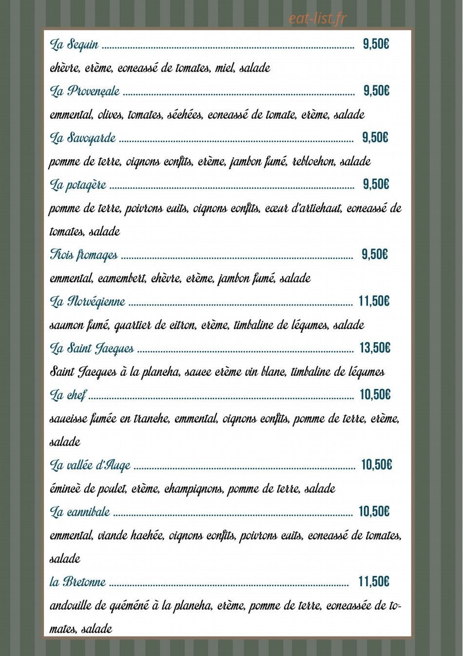 Le Moulin des Saveurs — carte page 6