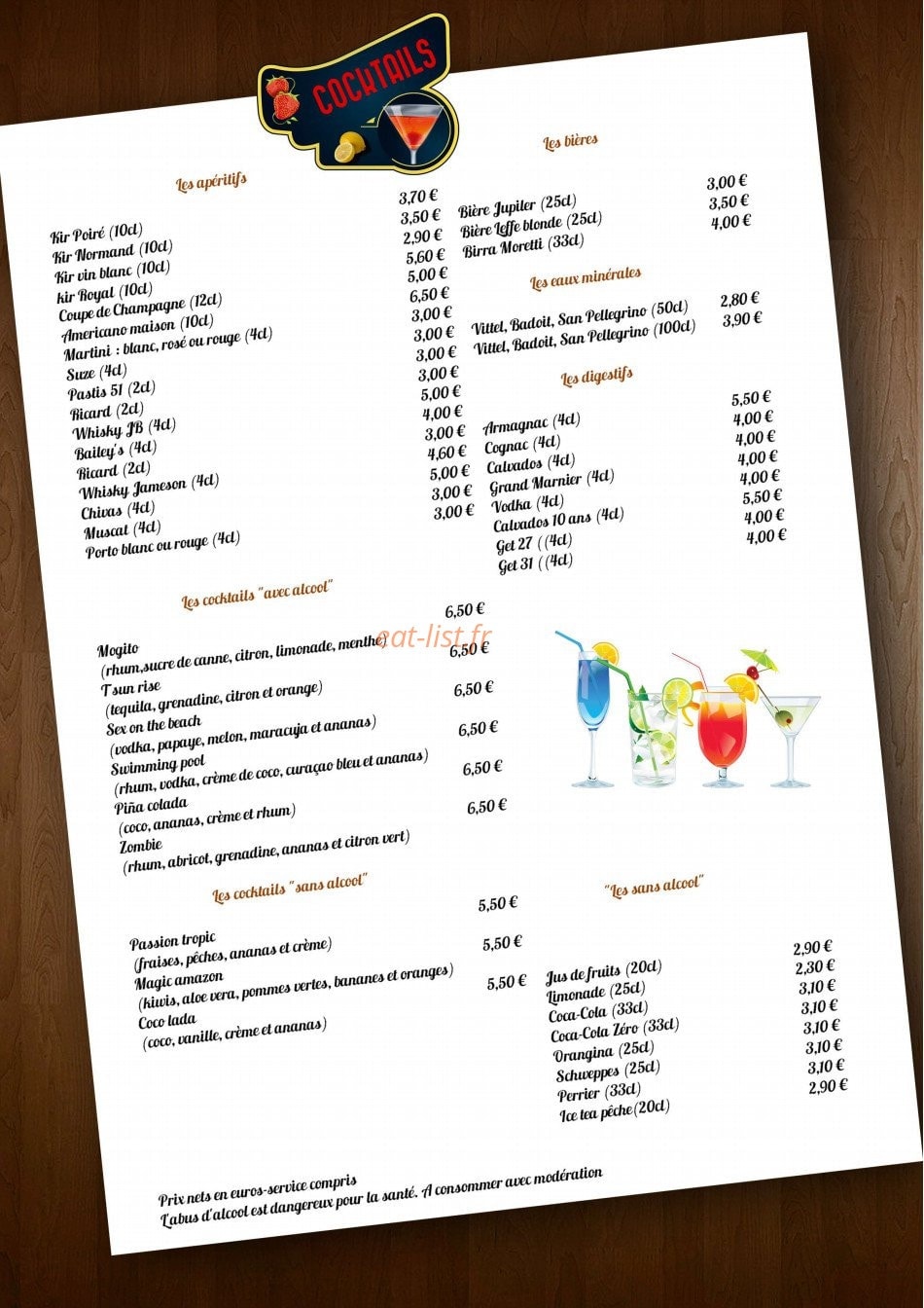 Le Moulin des Saveurs — carte page 14