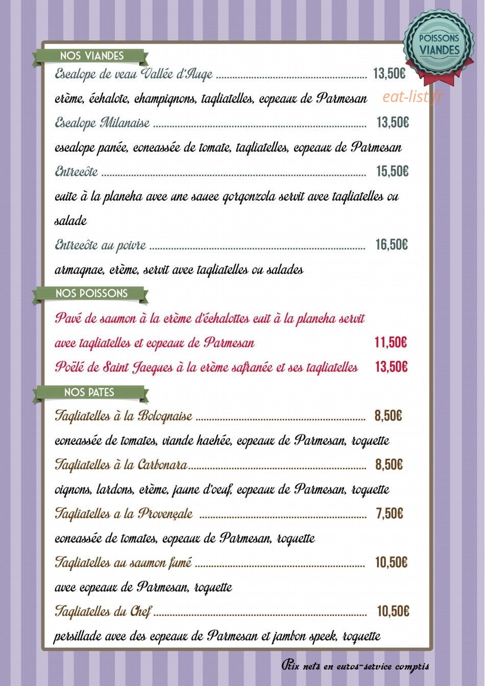Le Moulin des Saveurs — carte page 8