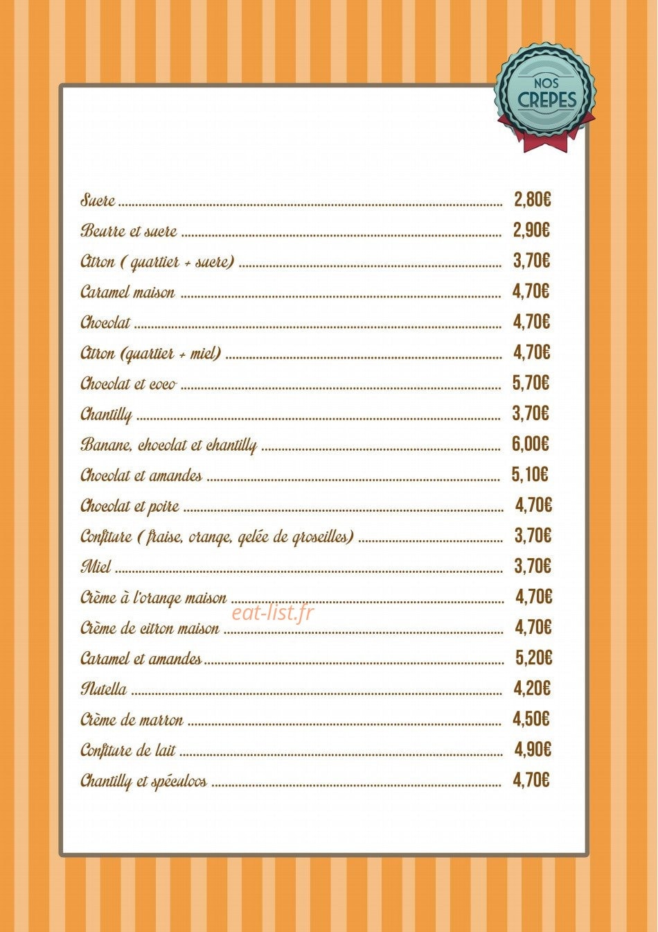 Le Moulin des Saveurs — carte page 10