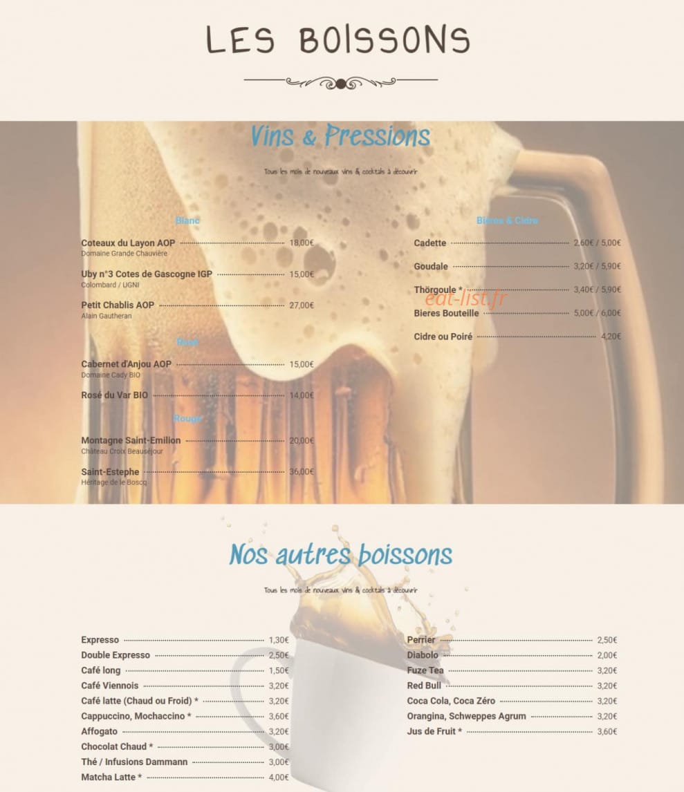 Caféine — carte page 3