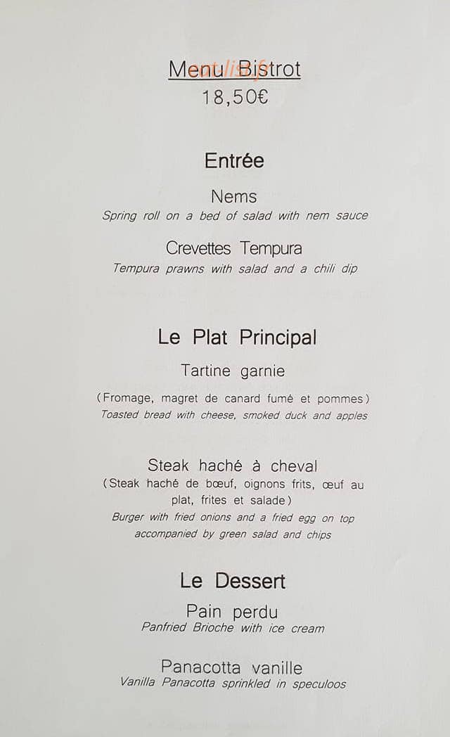 Le Lion Verd — carte page 2