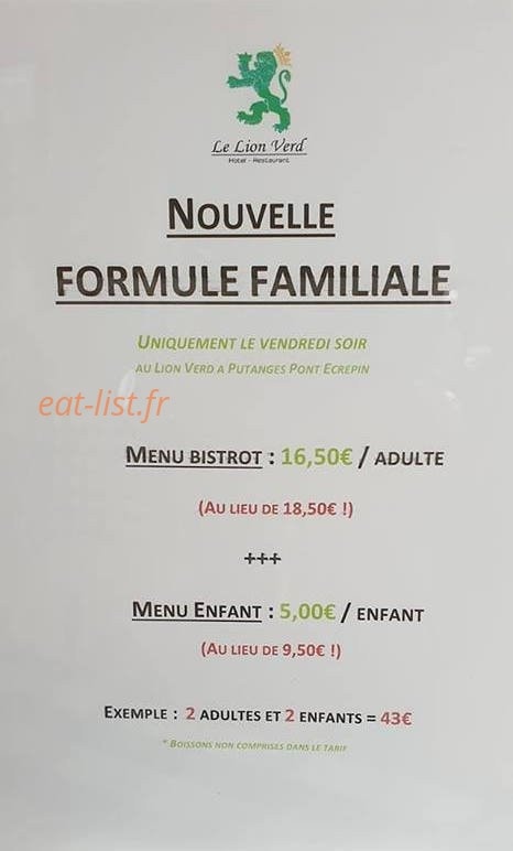 Le Lion Verd — carte page 5