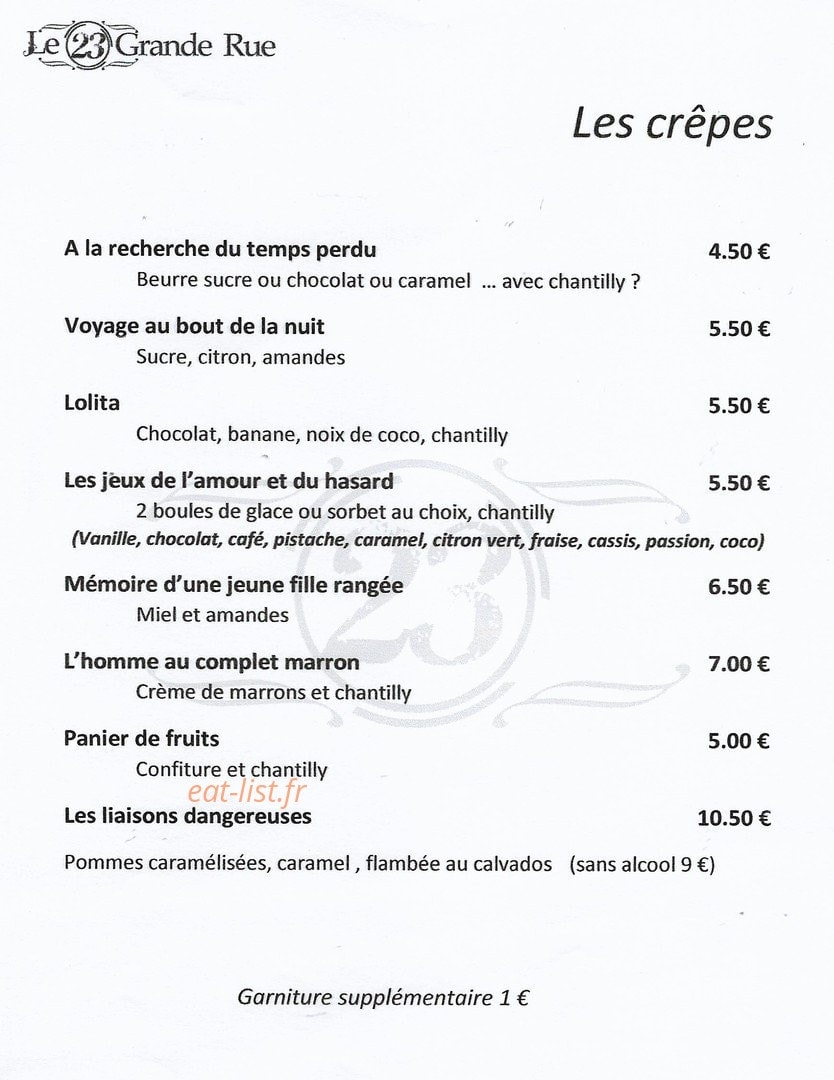 Le 23 Grande rue — carte page 4
