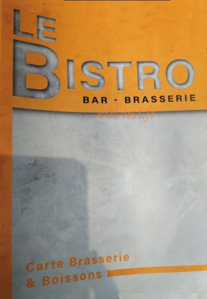 Le Bistro — carte page 1