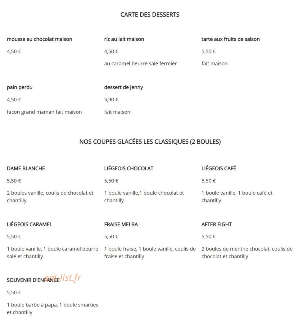 L'échoppe gourmande — carte page 3