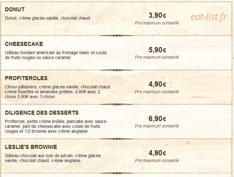 Buffalo Grill — carte page 6
