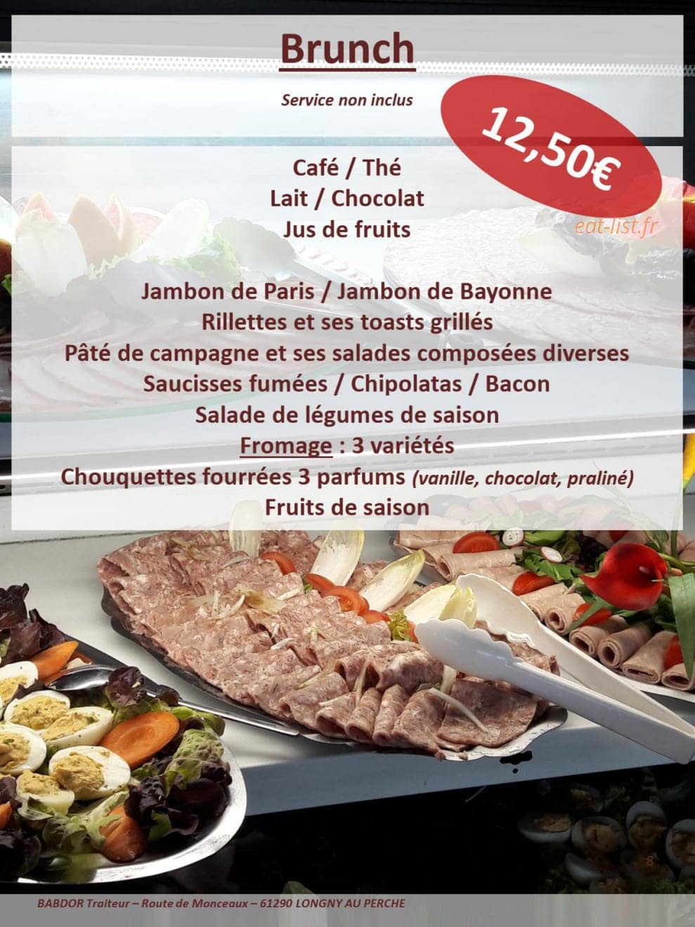 Babdor Traiteur — carte page 8