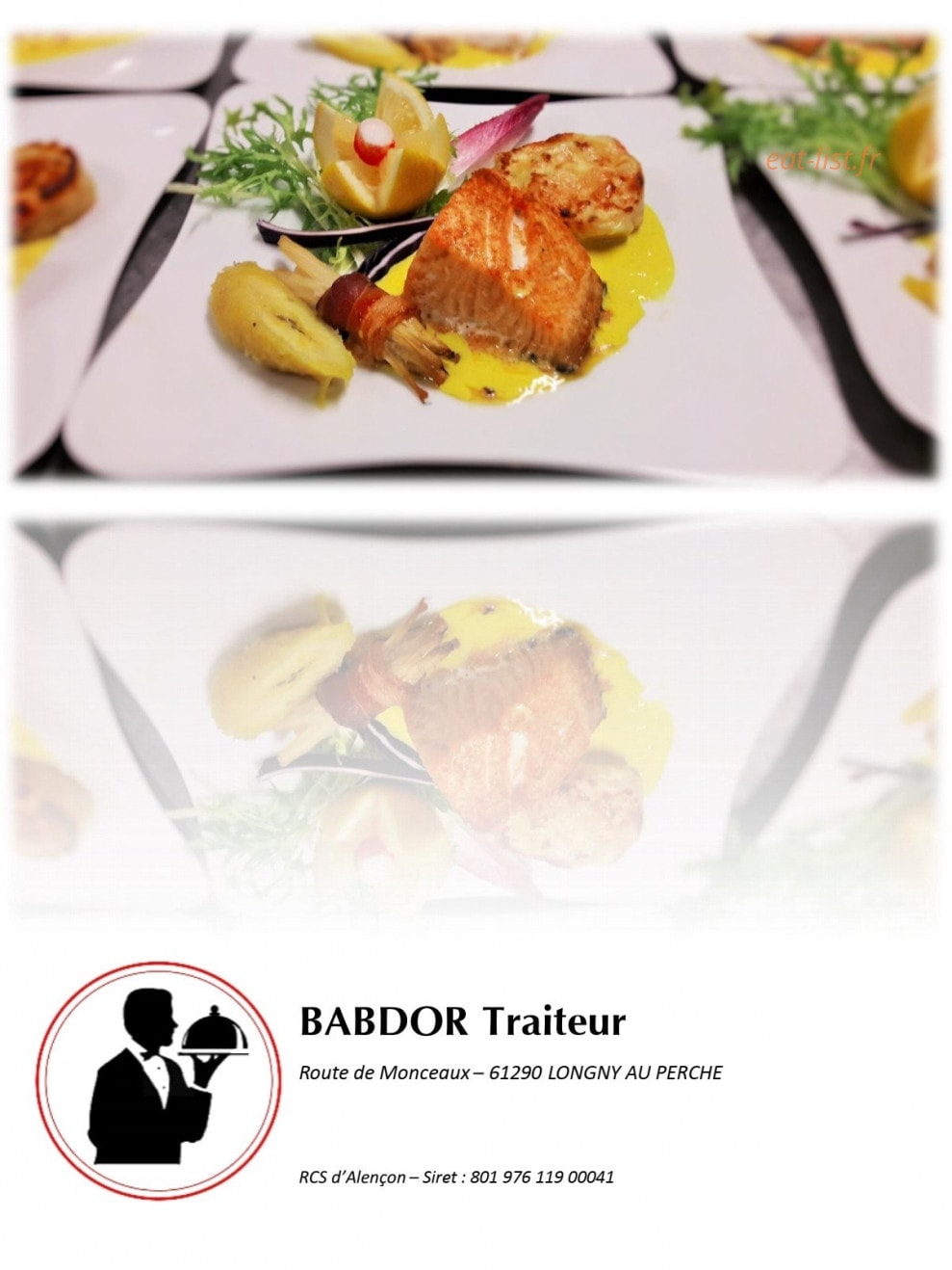 Babdor Traiteur — carte page 1