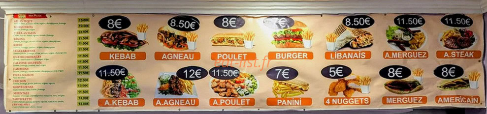 Istanbul Kebab — carte page 1