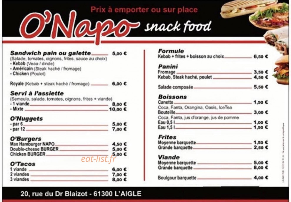 O'Napo — carte page 1