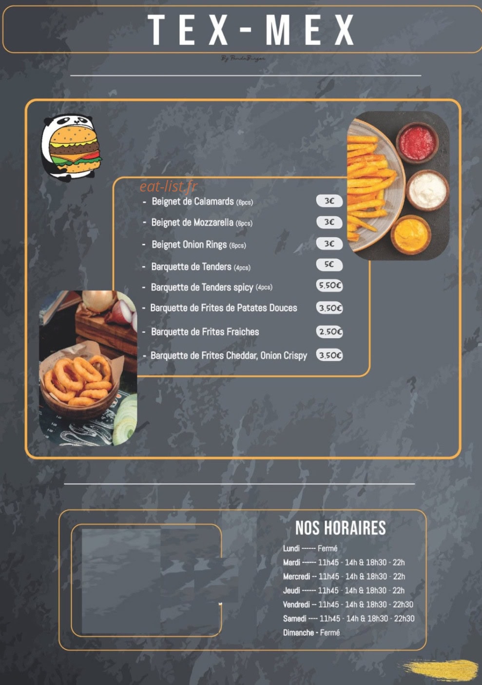 Panda Burger — carte page 2