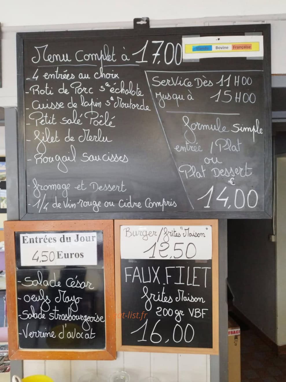 Le Relais — carte page 1
