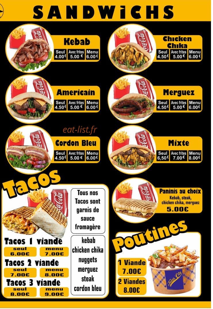 Tacos City — carte page 4