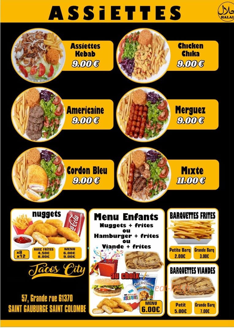 Tacos City — carte page 3