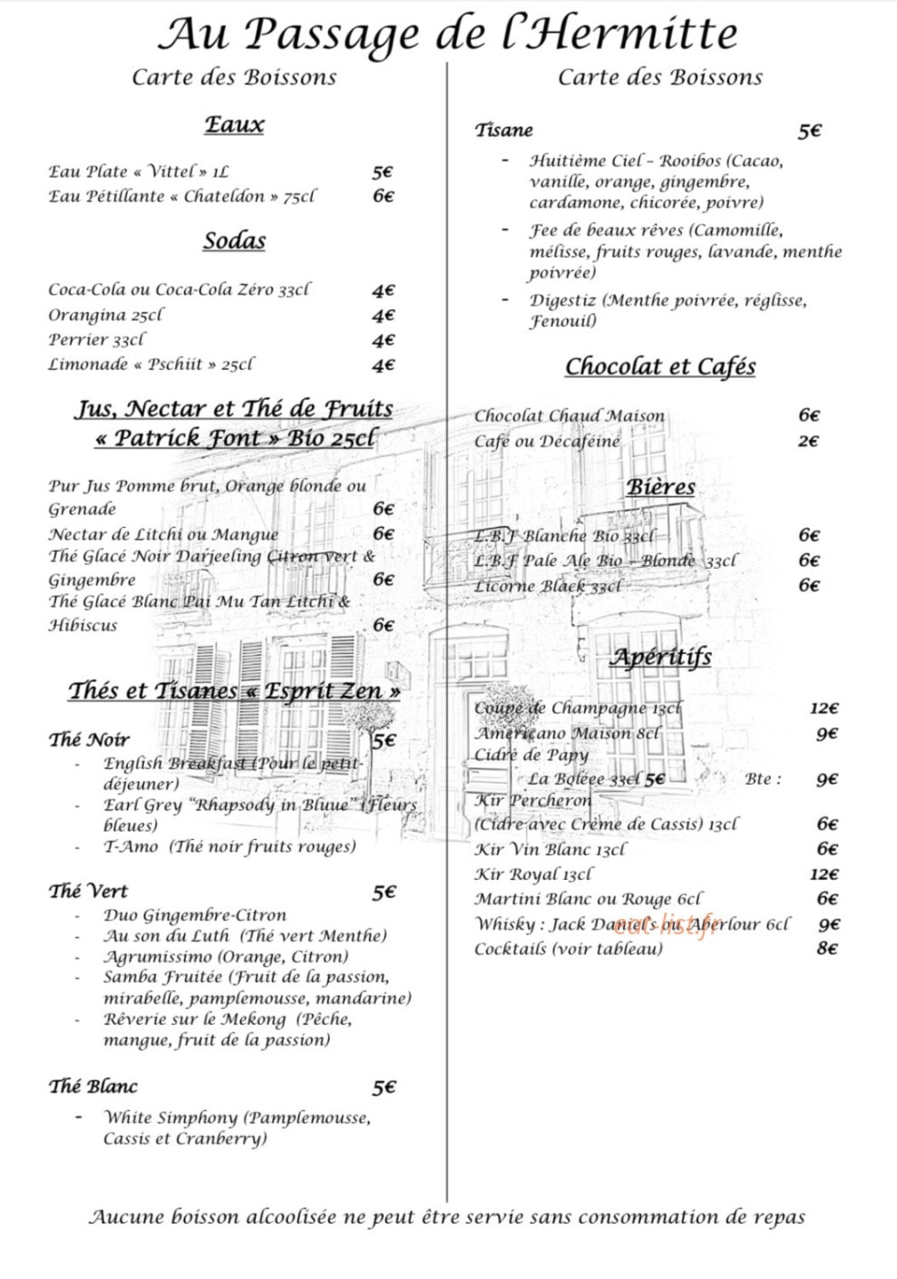 Au Passage de l'Hermitte — carte page 2