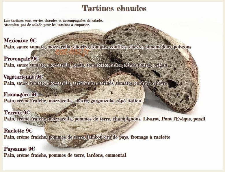 La Trattoria — carte page 2