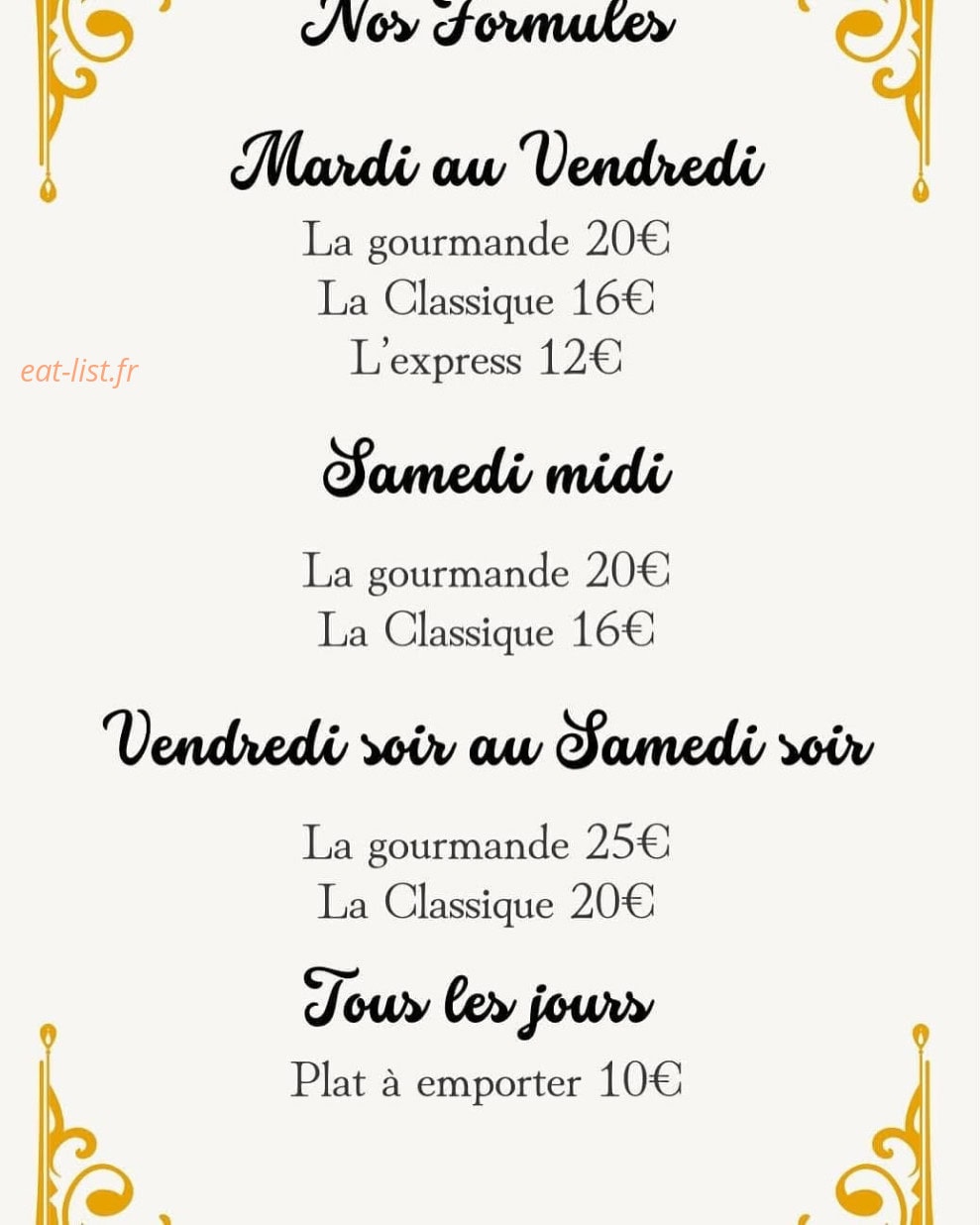 Chez Nath et Paulo — carte page 1