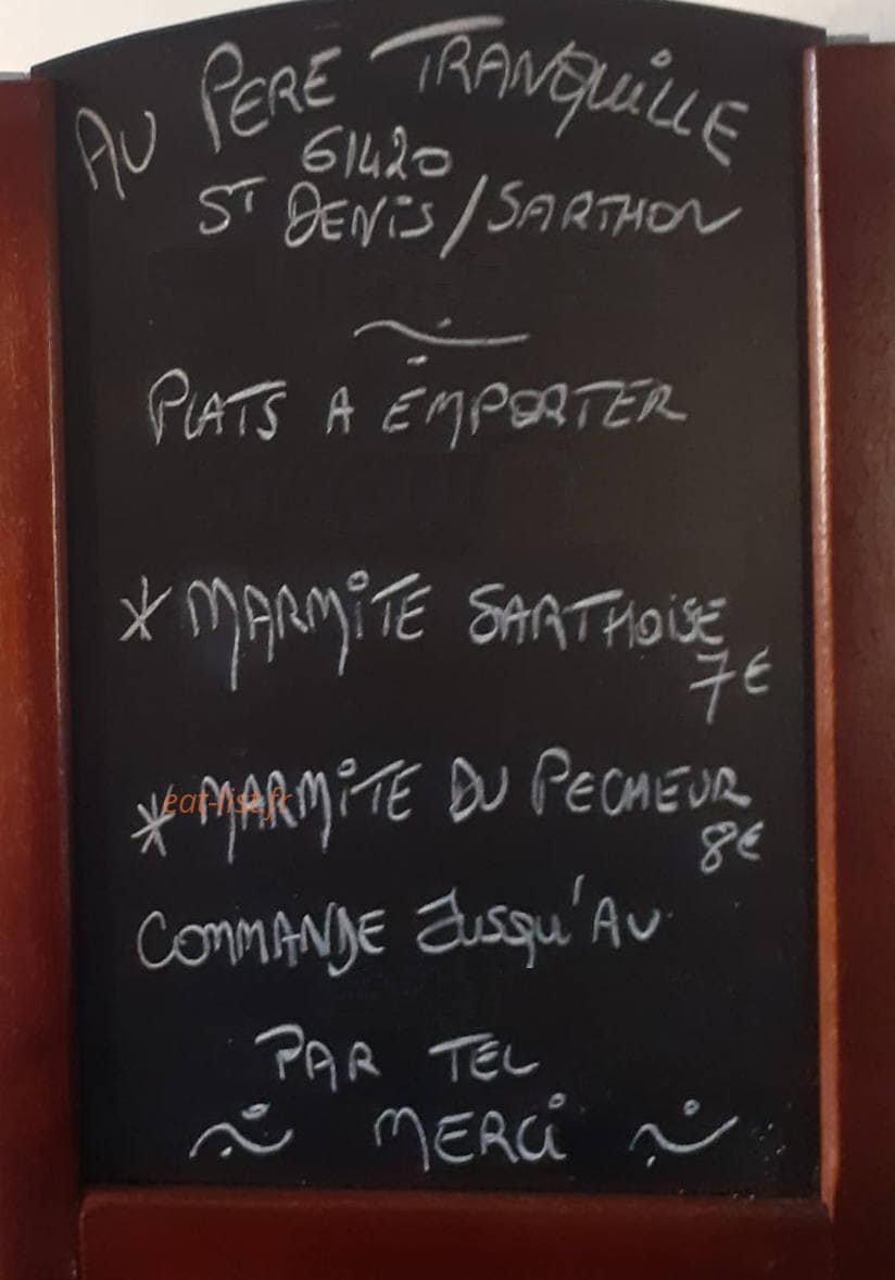 Au Père Tranquille — carte page 1