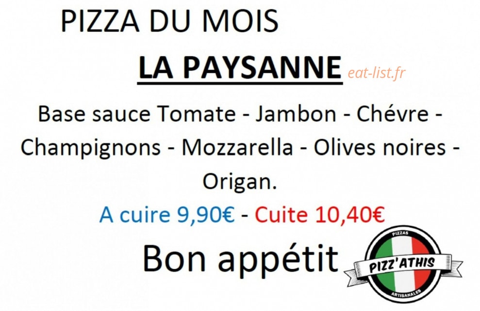 Pizz'Athis — carte page 1
