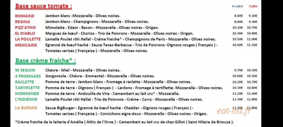 Pizz'Athis — carte page 2