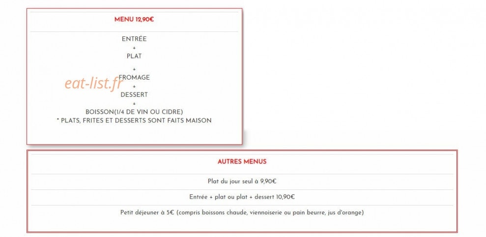Le Rendez-Vous — carte page 1