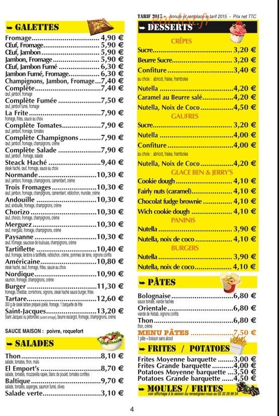 El Emport's — carte page 2