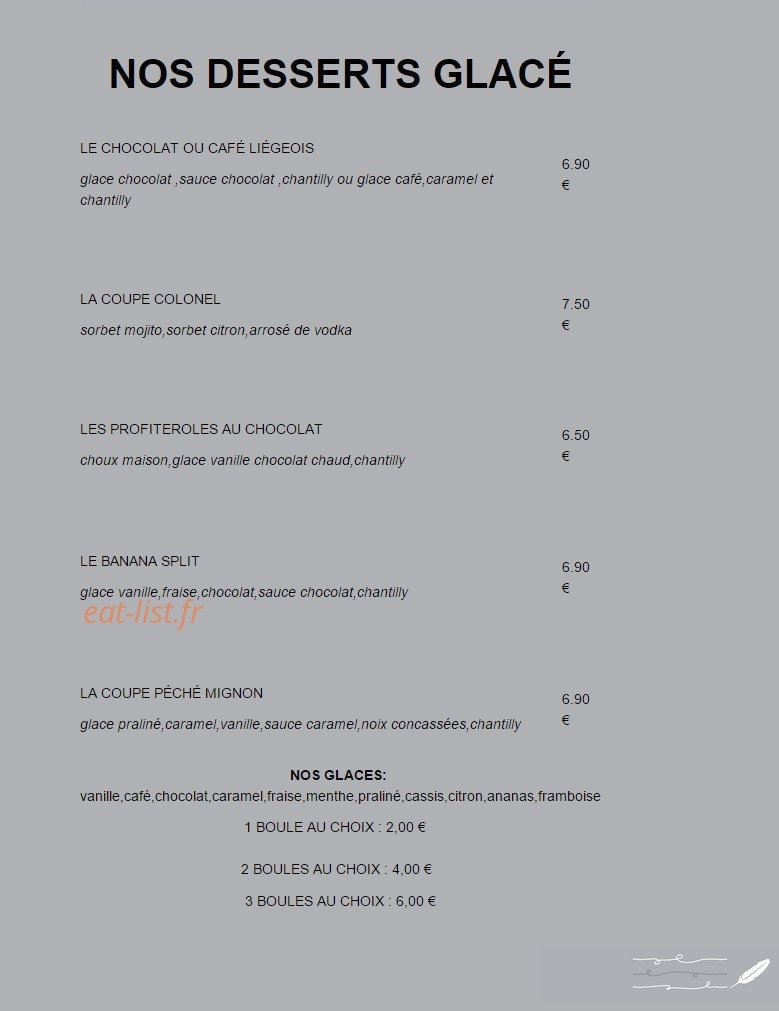 Le C Gourmand — carte page 5
