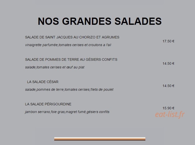 Le C Gourmand — carte page 2