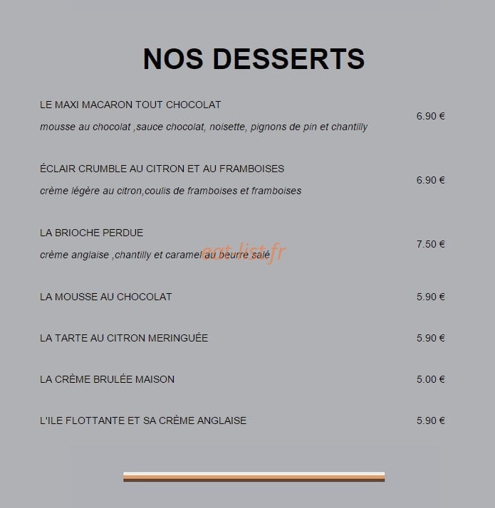Le C Gourmand — carte page 4