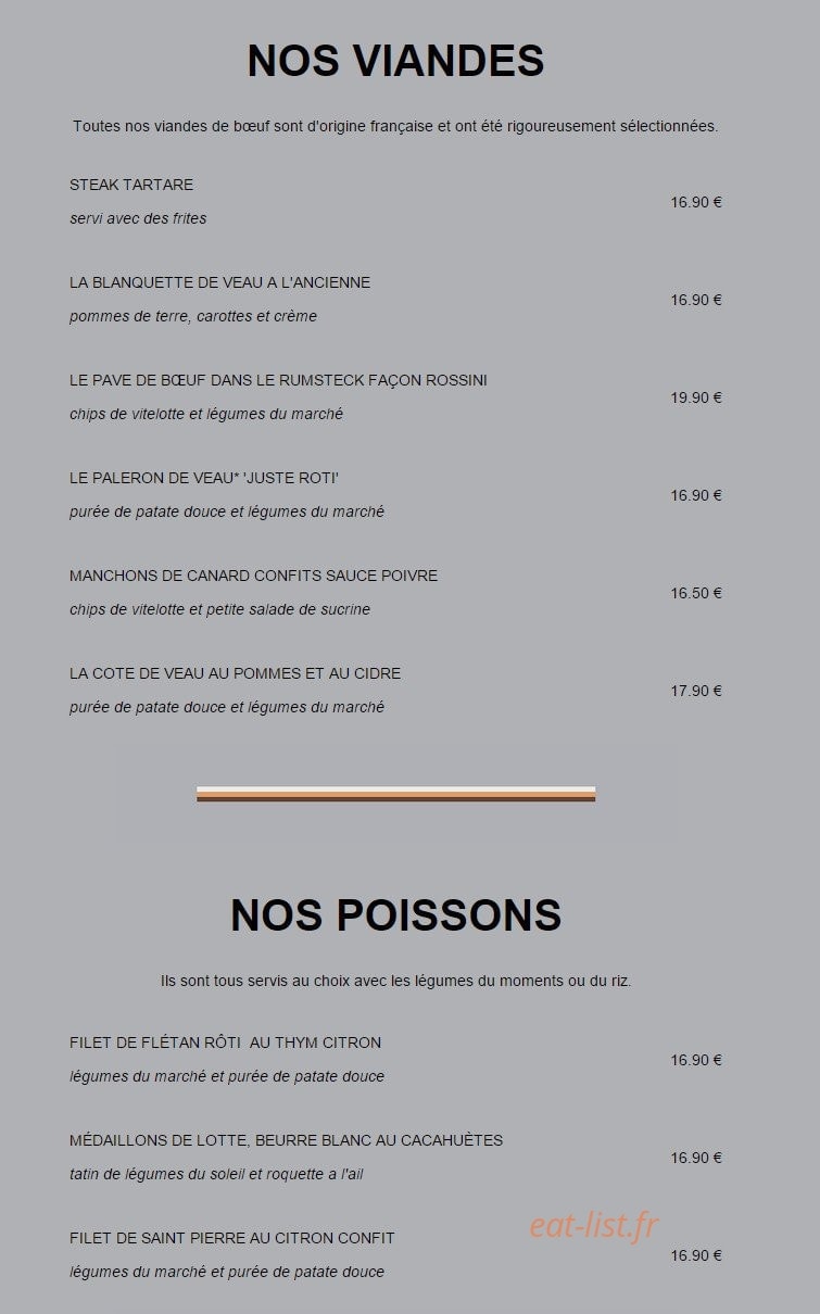 Le C Gourmand — carte page 3