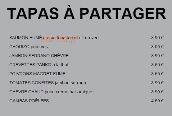 Le C Gourmand — carte page 12