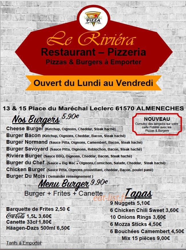 Le Riviéra — carte page 1
