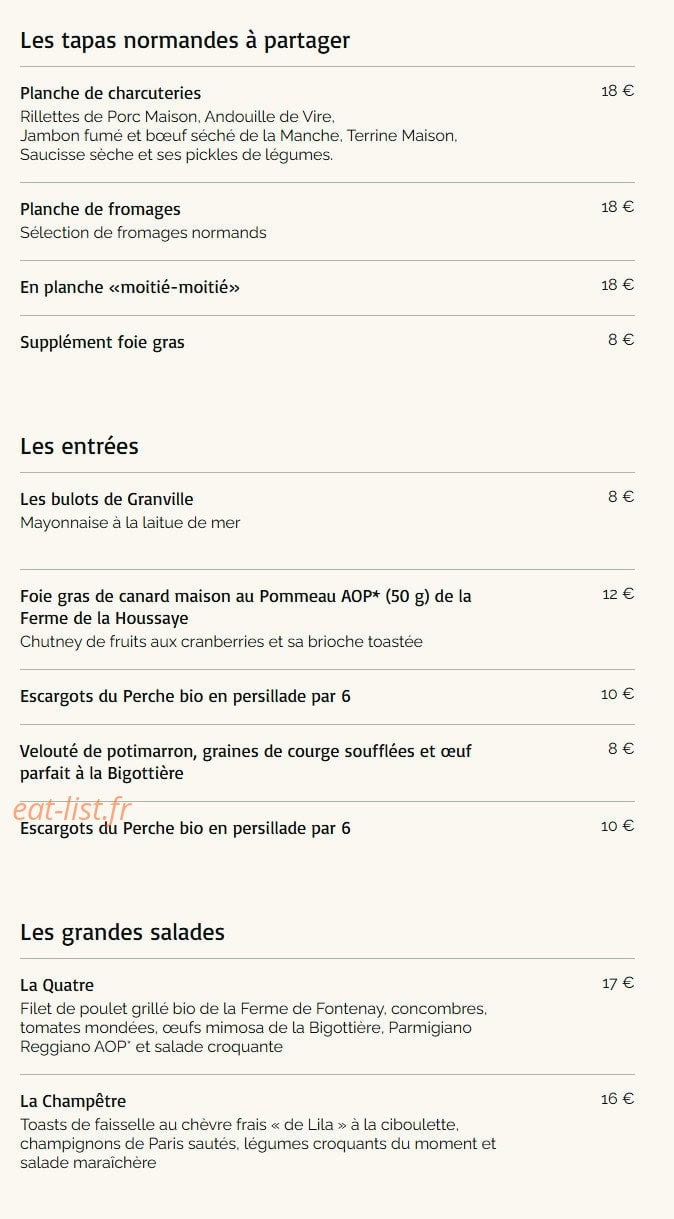 Le Quatre — carte page 1