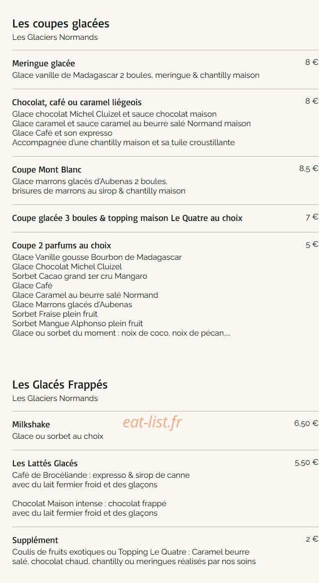 Le Quatre — carte page 6